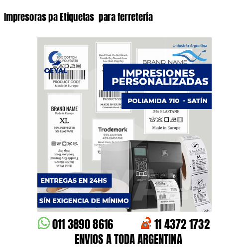 Impresoras pa Etiquetas para ferretería