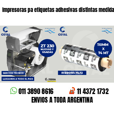 Impresoras pa etiquetas adhesivas distintas medidas