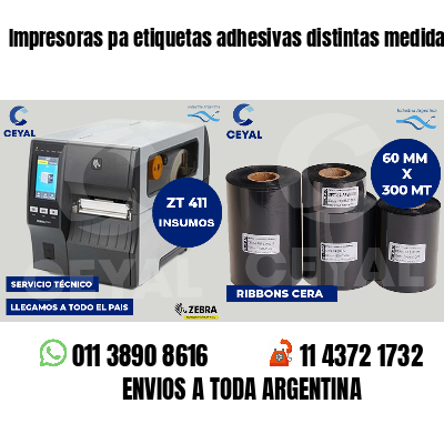 Impresoras pa etiquetas adhesivas distintas medidas