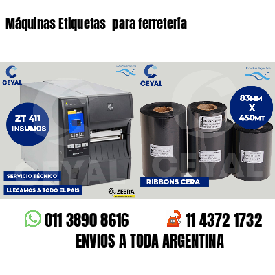 Máquinas Etiquetas para ferretería