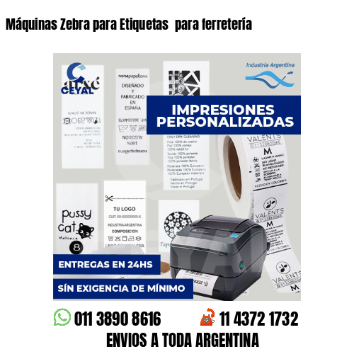 Máquinas Zebra para Etiquetas para ferretería