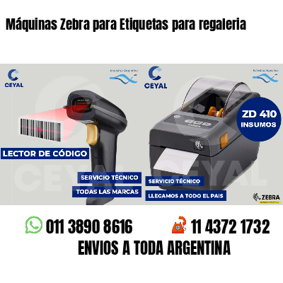 Máquinas Zebra para Etiquetas para regaleria
