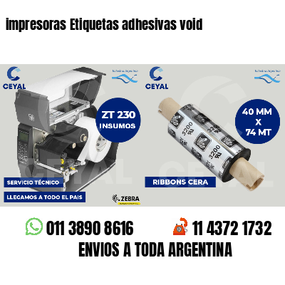 impresoras Etiquetas adhesivas void