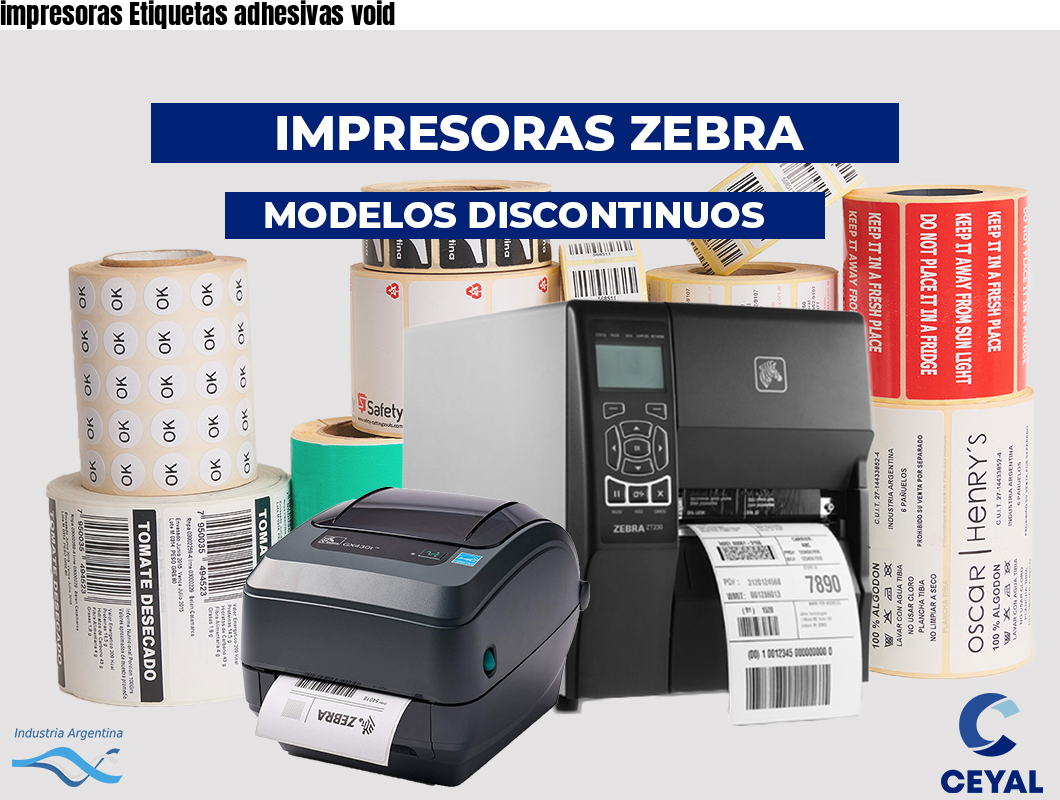 impresoras Etiquetas adhesivas void