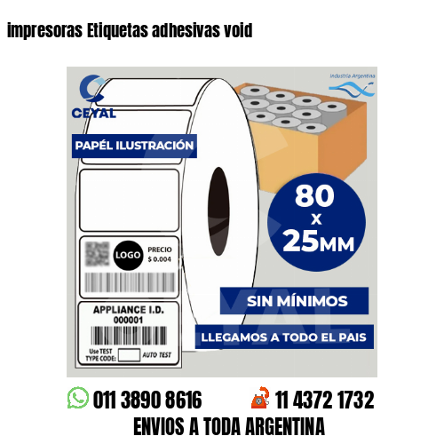 impresoras Etiquetas adhesivas void