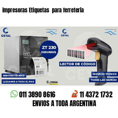 impresoras Etiquetas para ferretería
