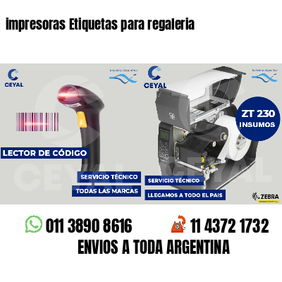 impresoras Etiquetas para regaleria