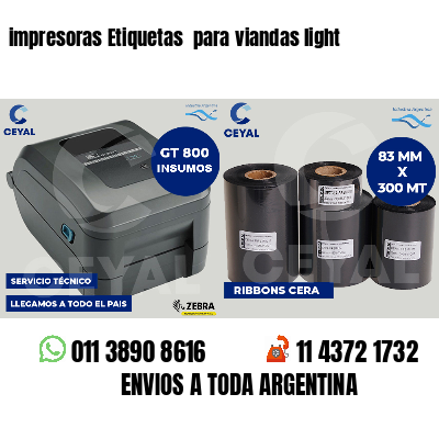 impresoras Etiquetas para viandas light