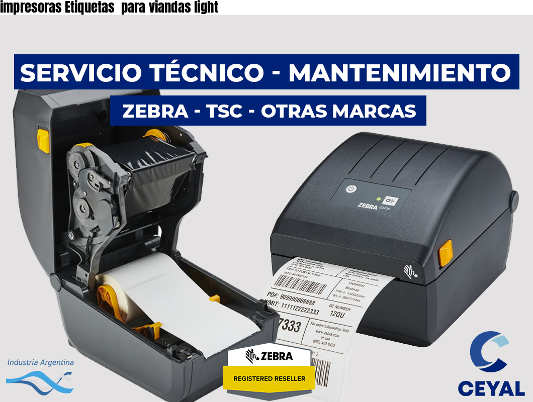 impresoras Etiquetas para viandas light