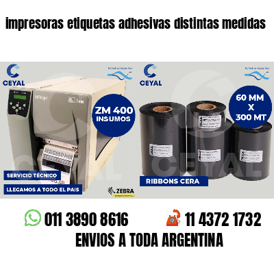 impresoras etiquetas adhesivas distintas medidas
