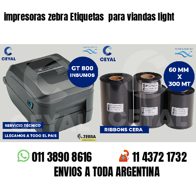 impresoras zebra Etiquetas para viandas light