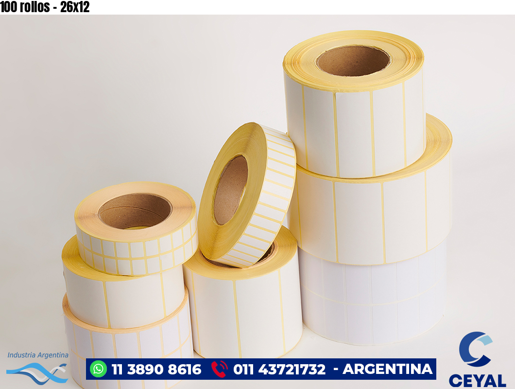 100 rollos - 26x12