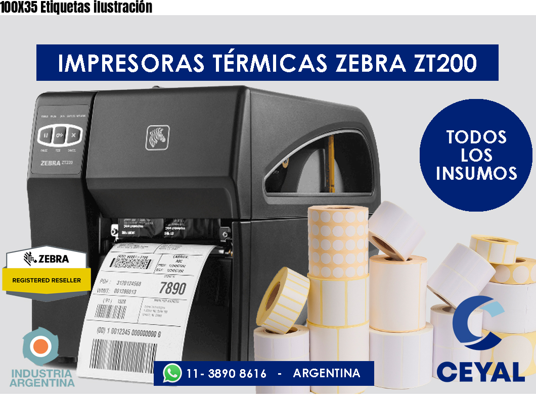 100X35 Etiquetas ilustración