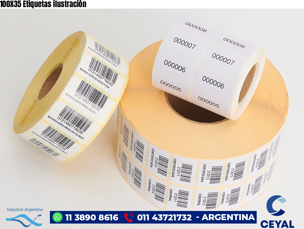 100X35 Etiquetas ilustración