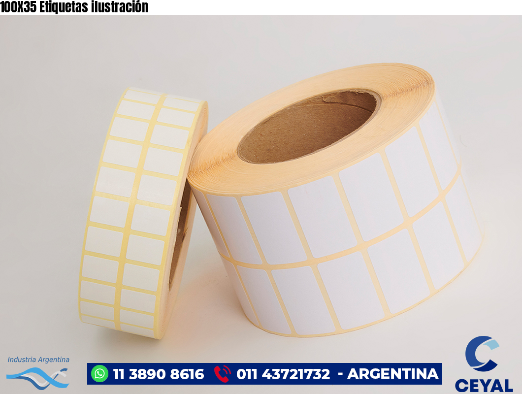 100X35 Etiquetas ilustración