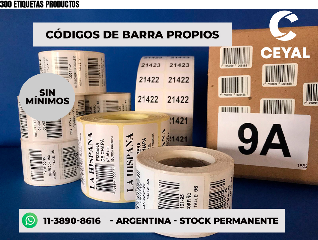 300 ETIQUETAS PRODUCTOS