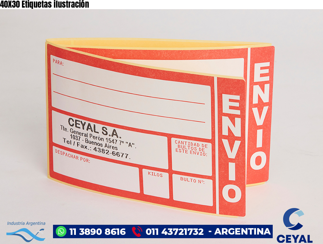 40X30 Etiquetas ilustración