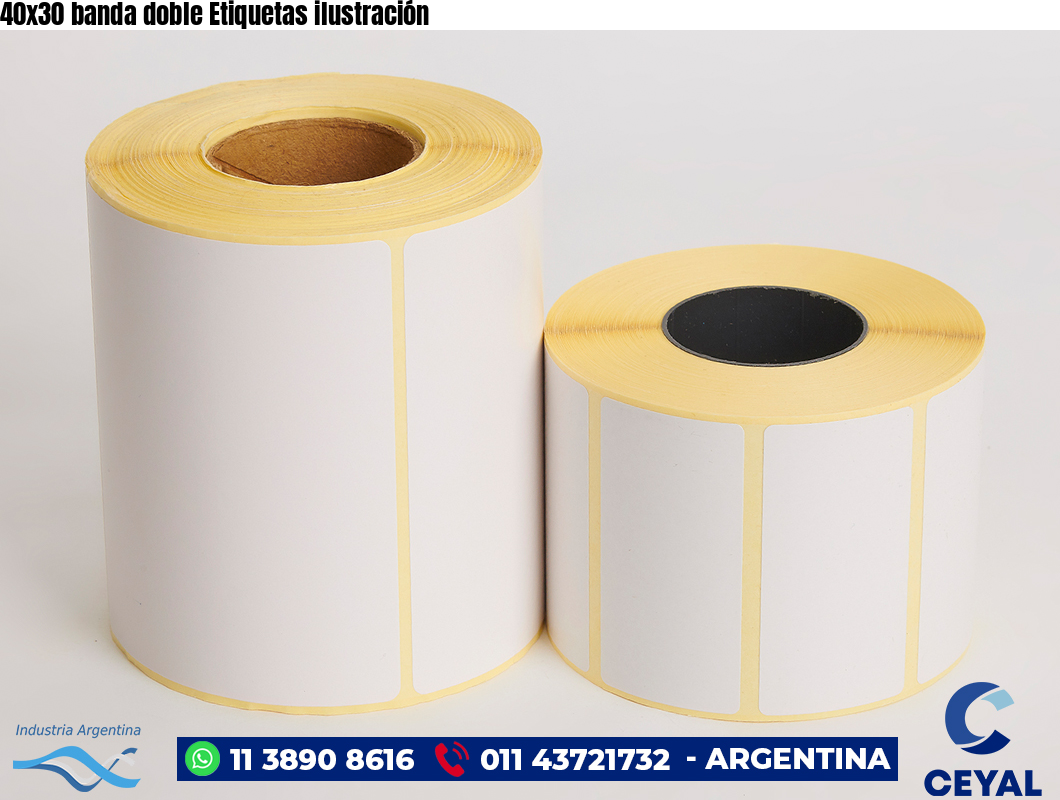 40×30 banda doble Etiquetas ilustración
