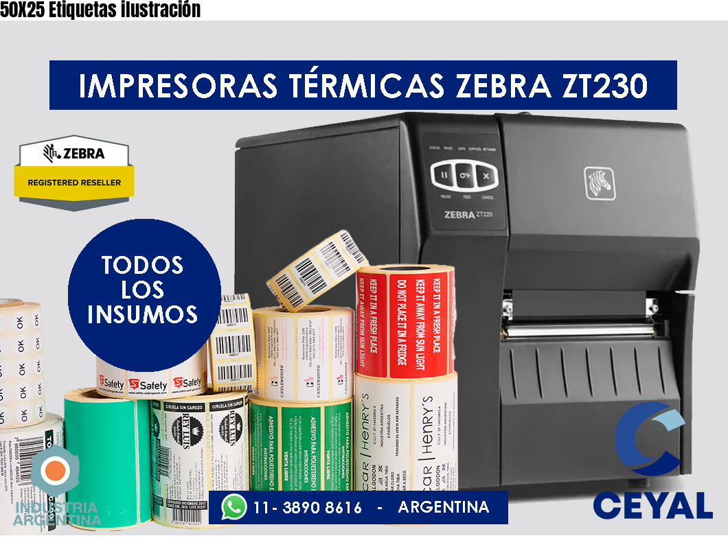 50X25 Etiquetas ilustración
