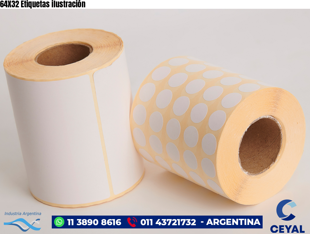 64X32 Etiquetas ilustración