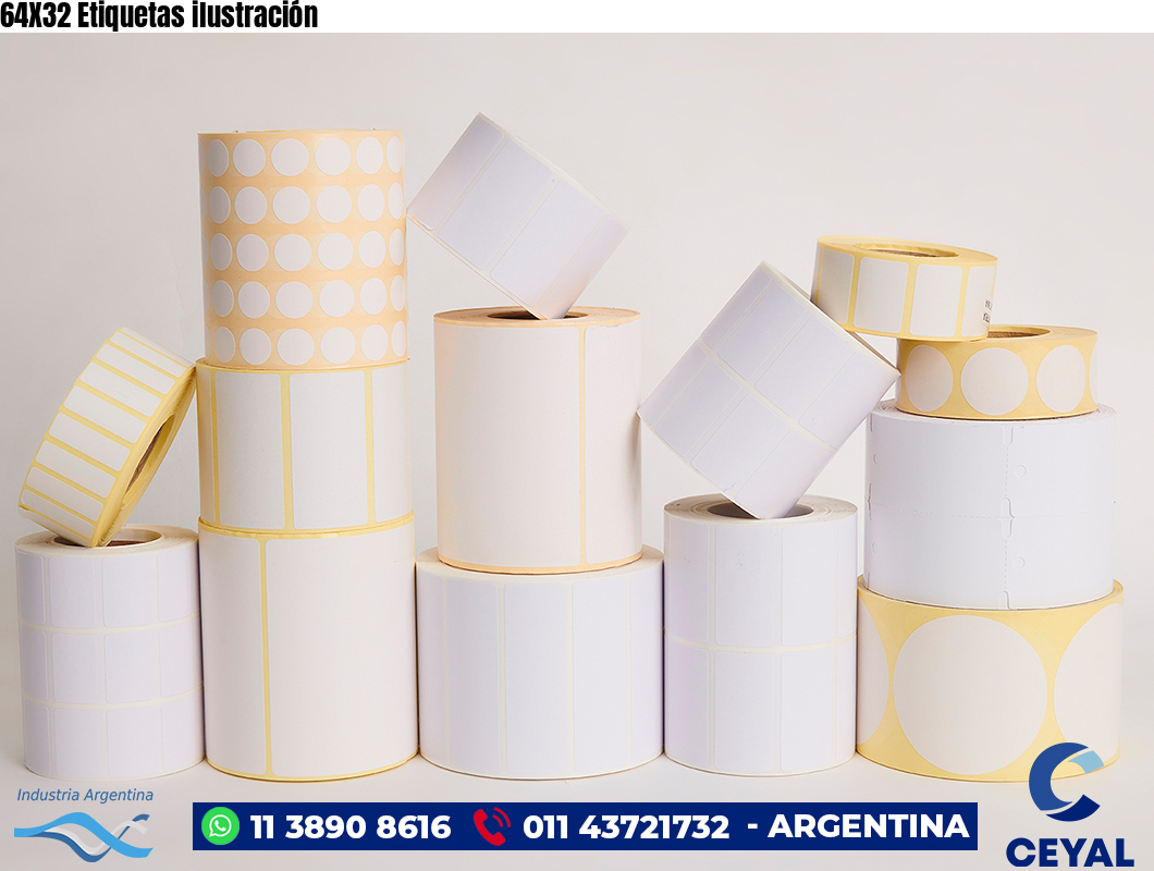 64X32 Etiquetas ilustración