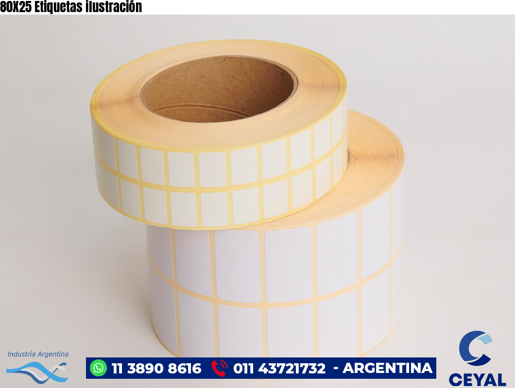 80X25 Etiquetas ilustración