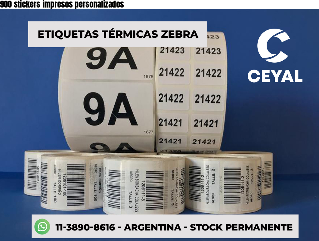 900 stickers impresos personalizados