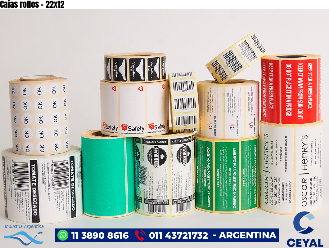 Cajas rollos - 22x12
