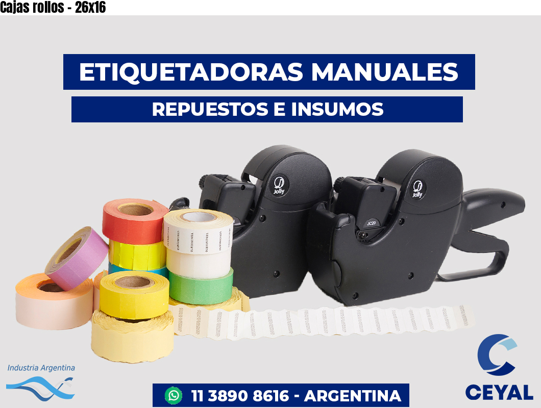 Cajas rollos - 26x16