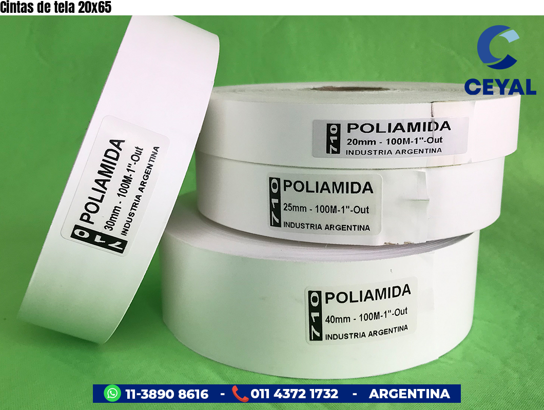 Cintas de tela 20x65