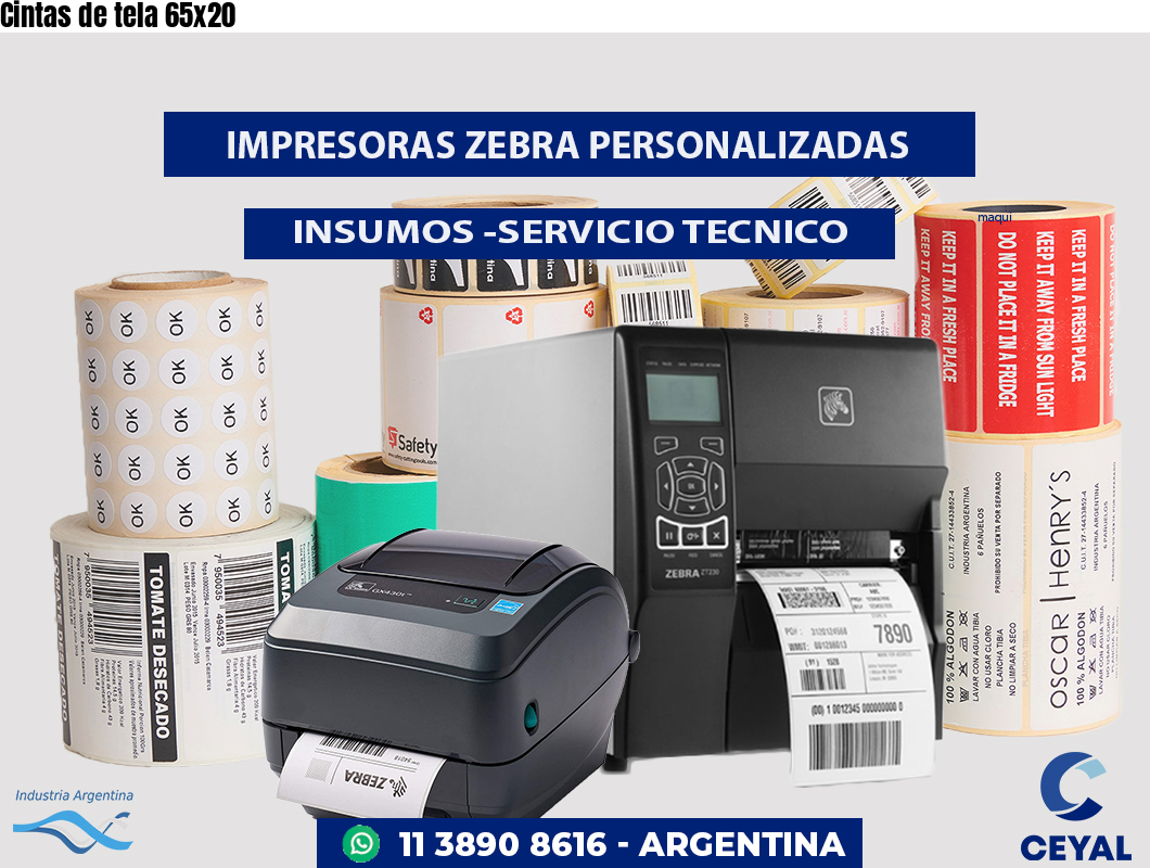 Cintas de tela 65x20