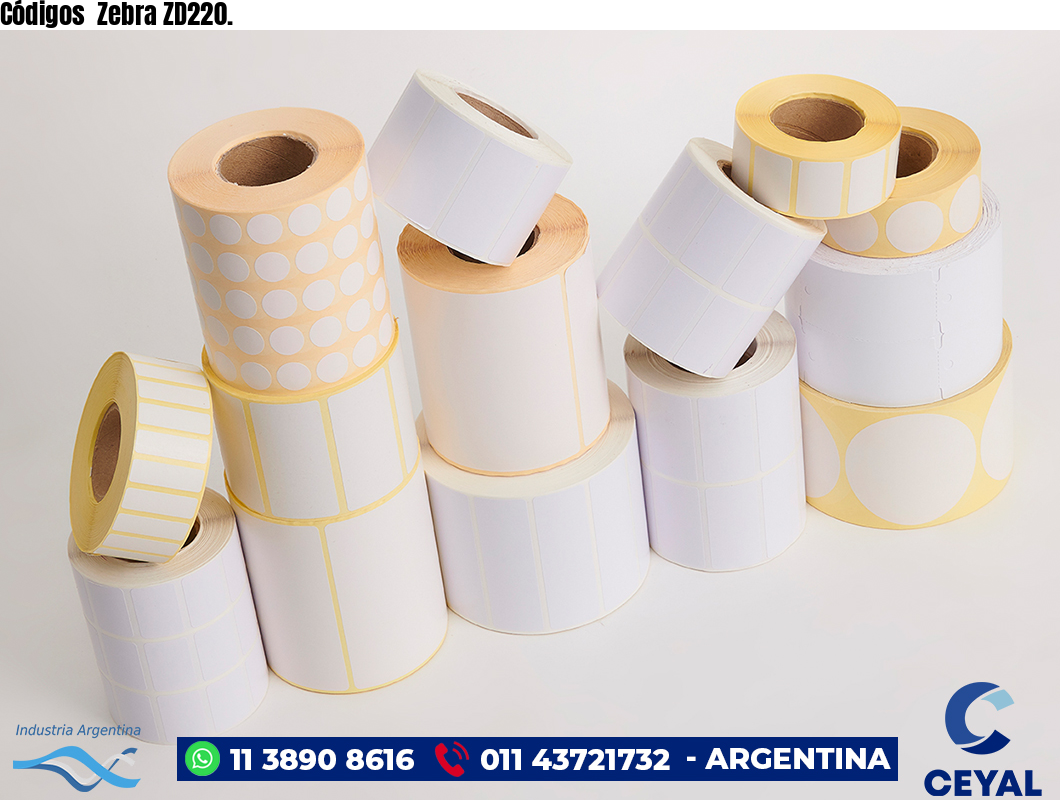 Códigos  Zebra ZD220.