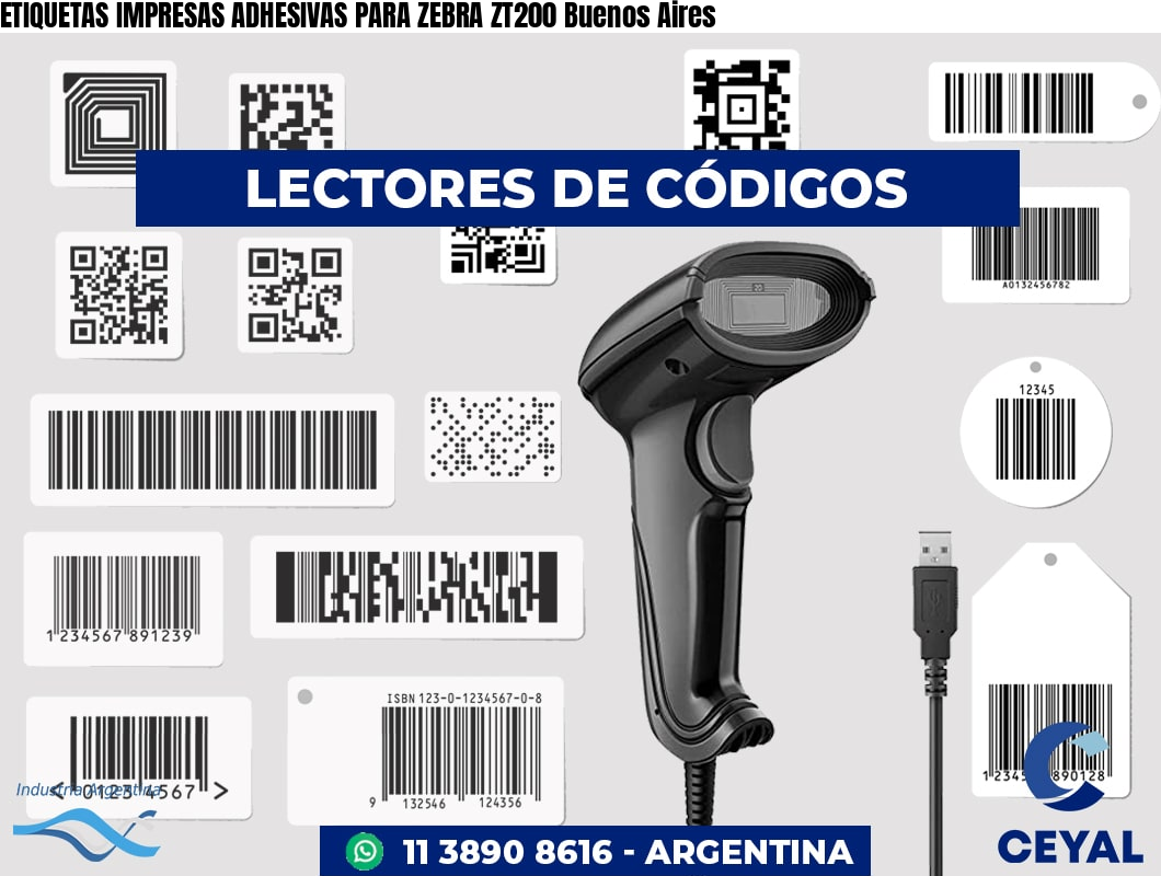 ETIQUETAS IMPRESAS ADHESIVAS PARA ZEBRA ZT200 Buenos Aires