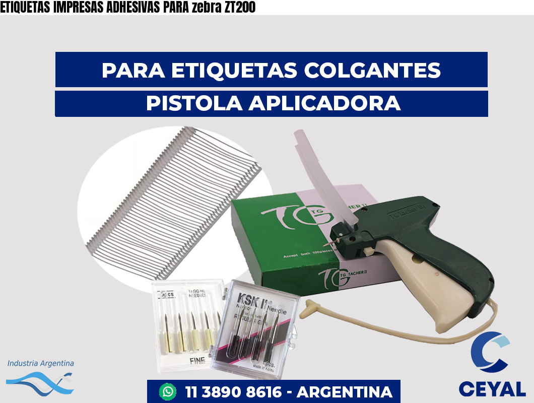 ETIQUETAS IMPRESAS ADHESIVAS PARA zebra ZT200
