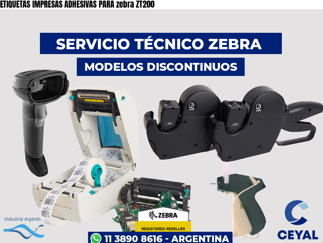 ETIQUETAS IMPRESAS ADHESIVAS PARA zebra ZT200