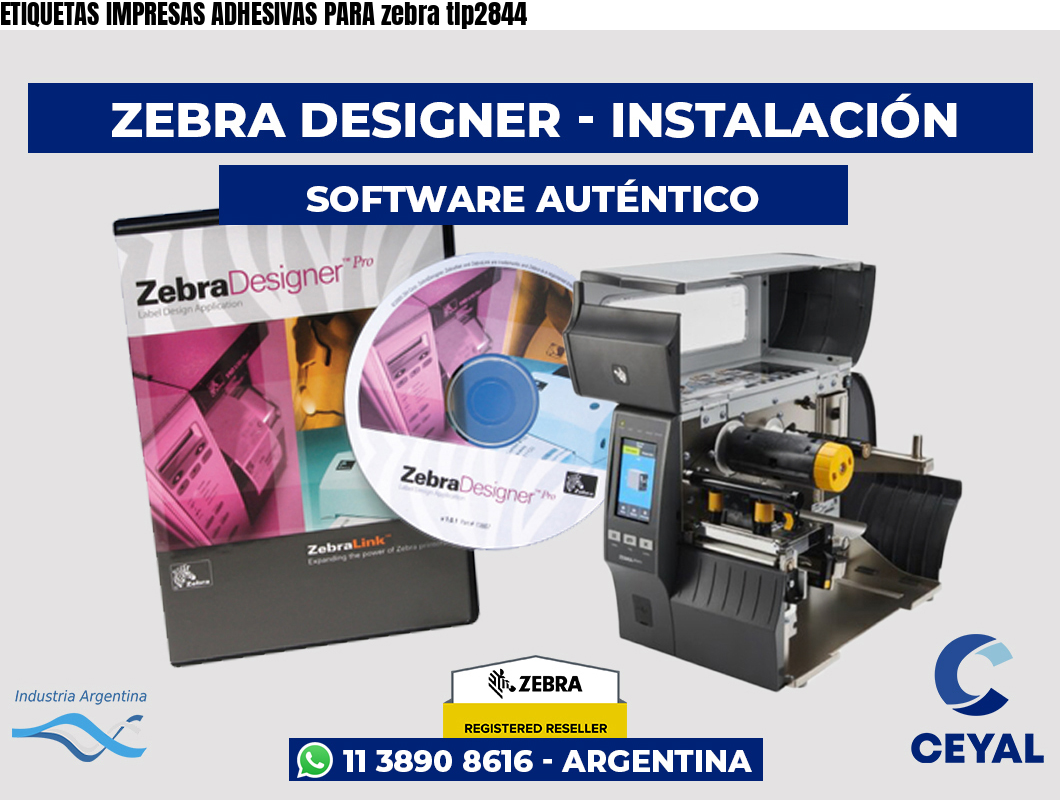 ETIQUETAS IMPRESAS ADHESIVAS PARA zebra tlp2844