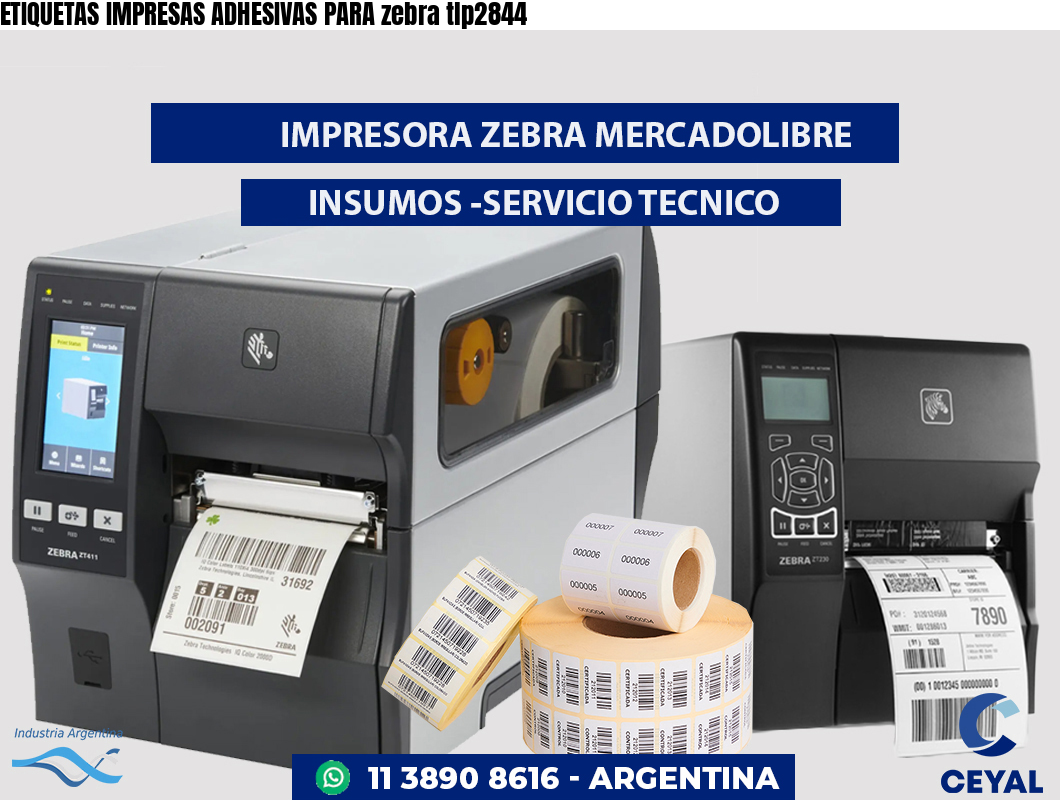 ETIQUETAS IMPRESAS ADHESIVAS PARA zebra tlp2844