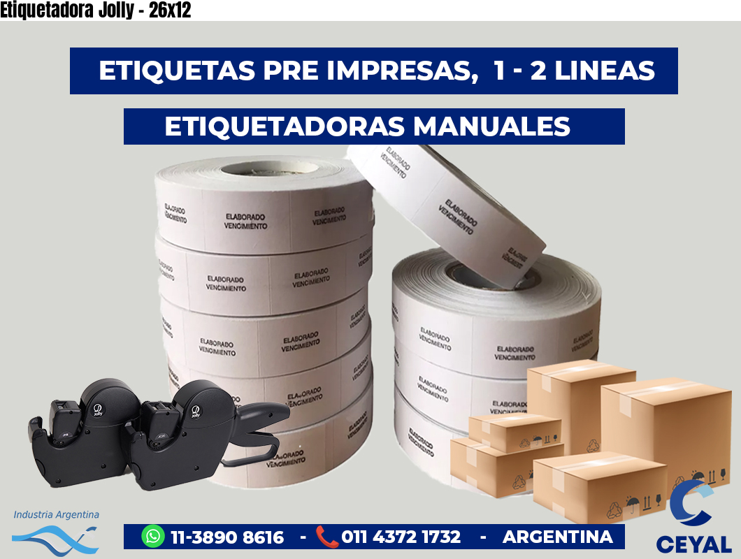 Etiquetadora Jolly - 26x12