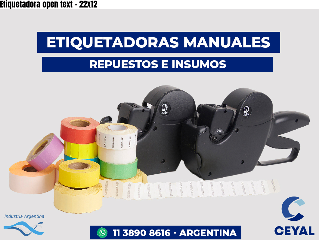 Etiquetadora open text - 22x12