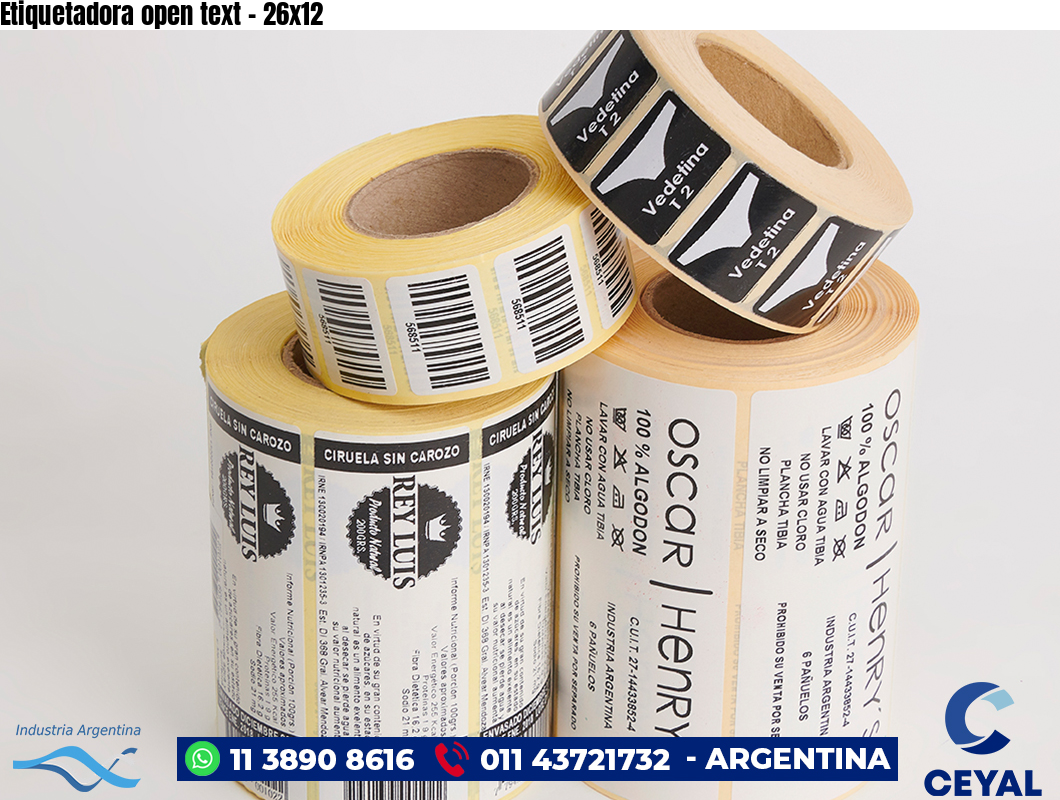 Etiquetadora open text - 26x12