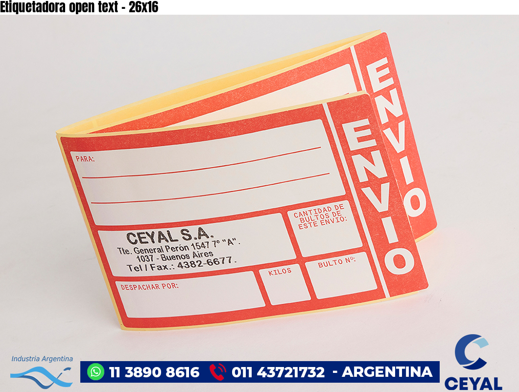 Etiquetadora open text - 26x16
