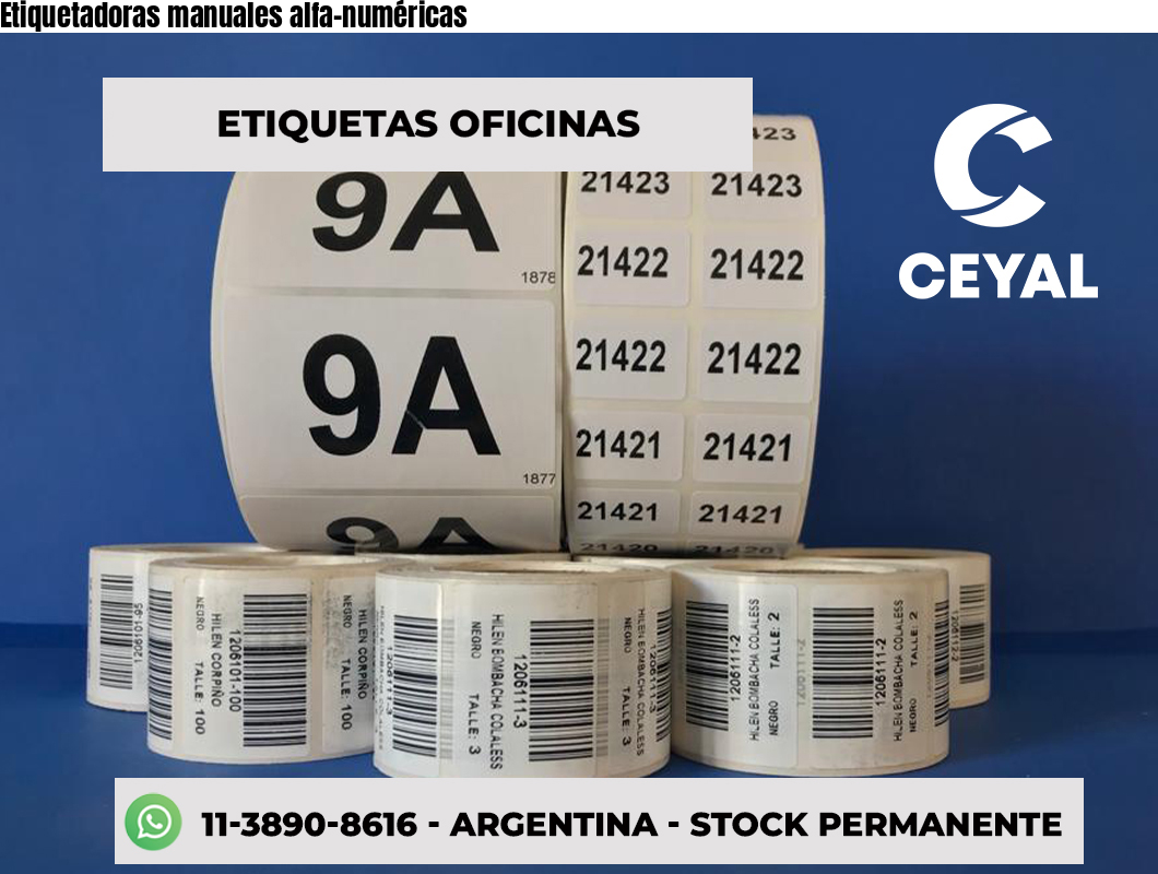 Etiquetadoras manuales alfa-numéricas