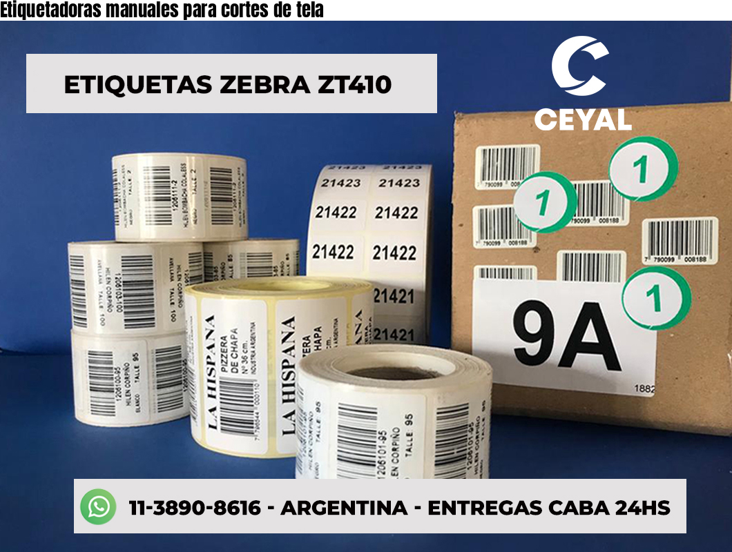 Etiquetadoras manuales para cortes de tela
