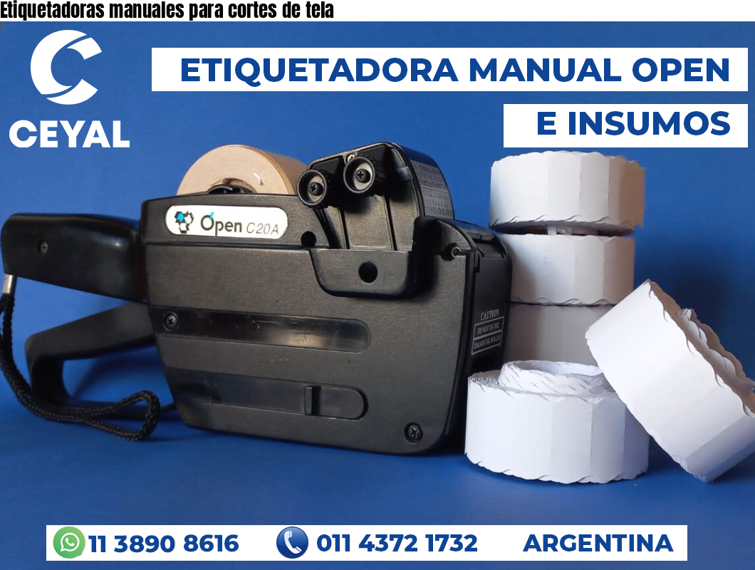 Etiquetadoras manuales para cortes de tela