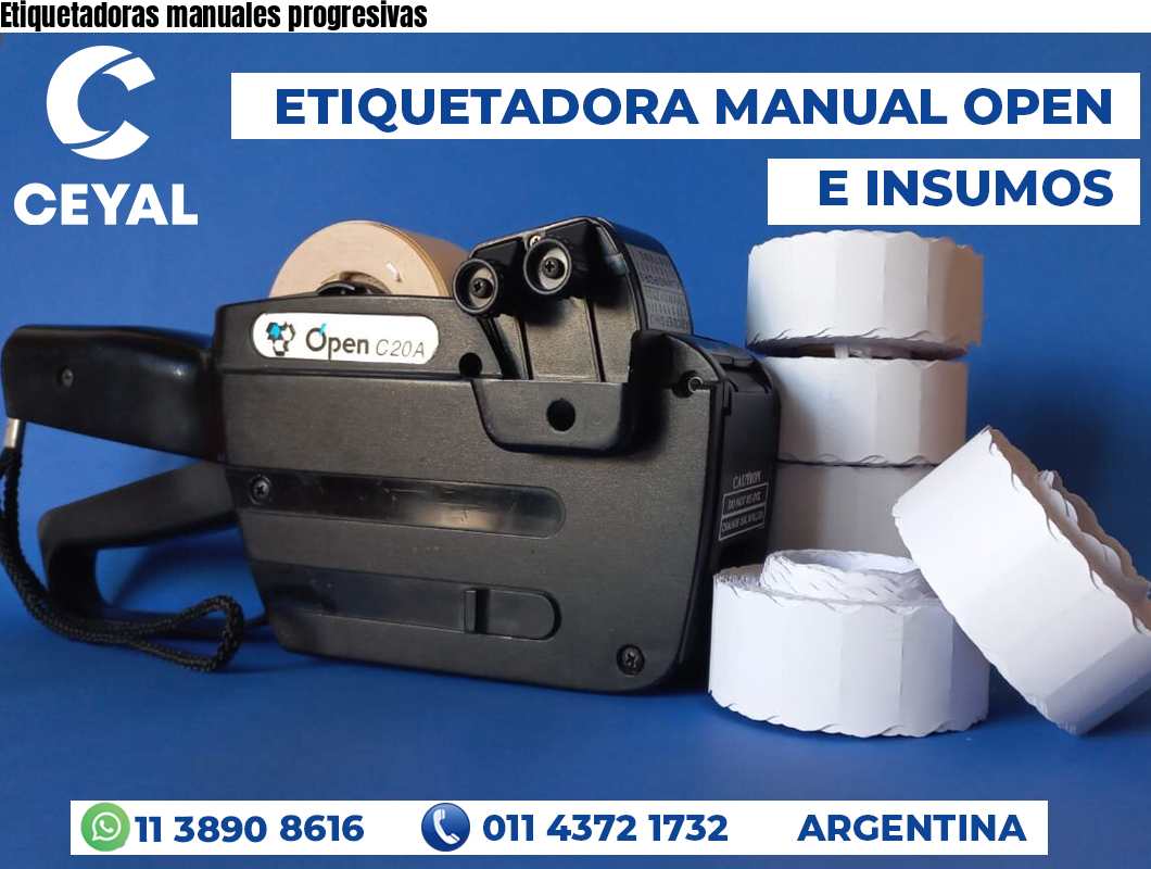 Etiquetadoras manuales progresivas