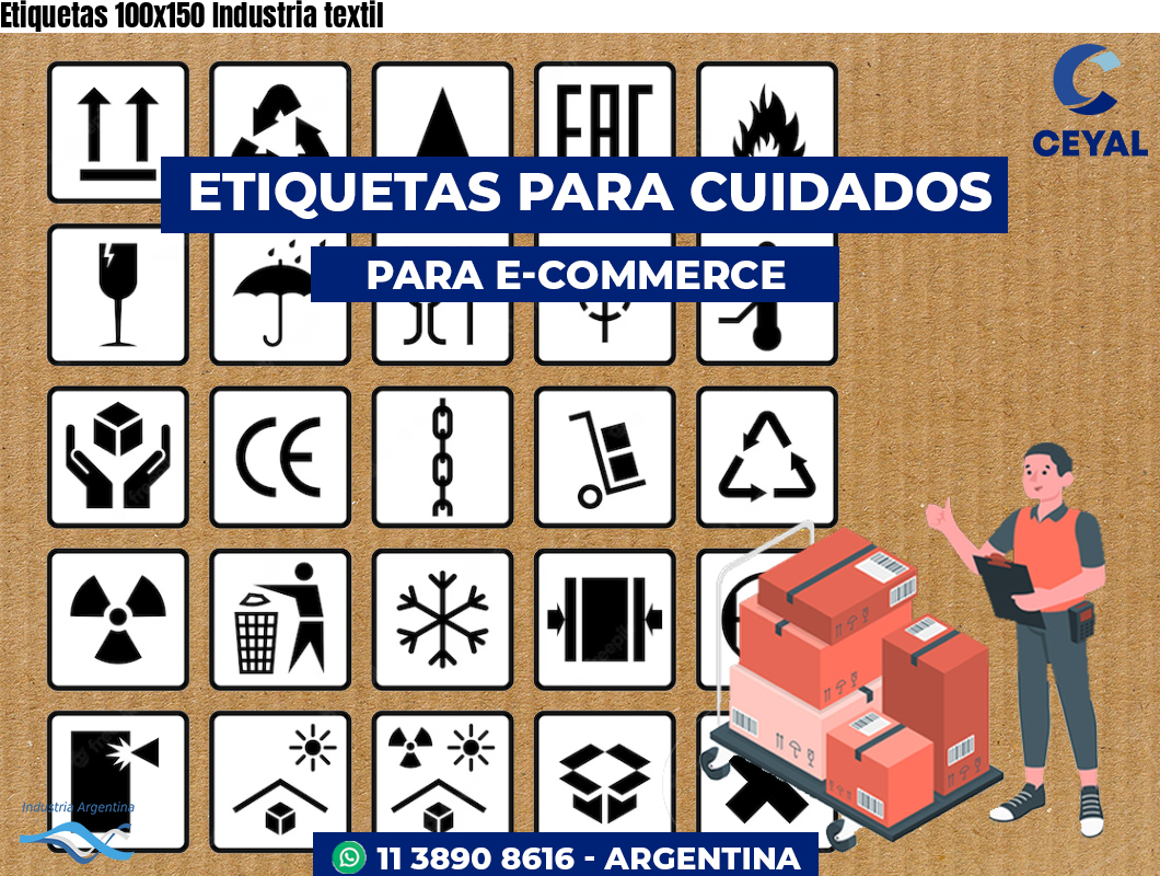 Etiquetas 100x150 Industria textil