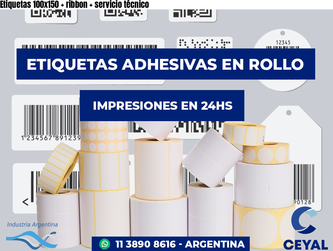 Etiquetas 100x150 ribbon servicio técnico