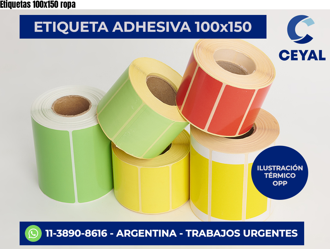 Etiquetas 100×150 ropa