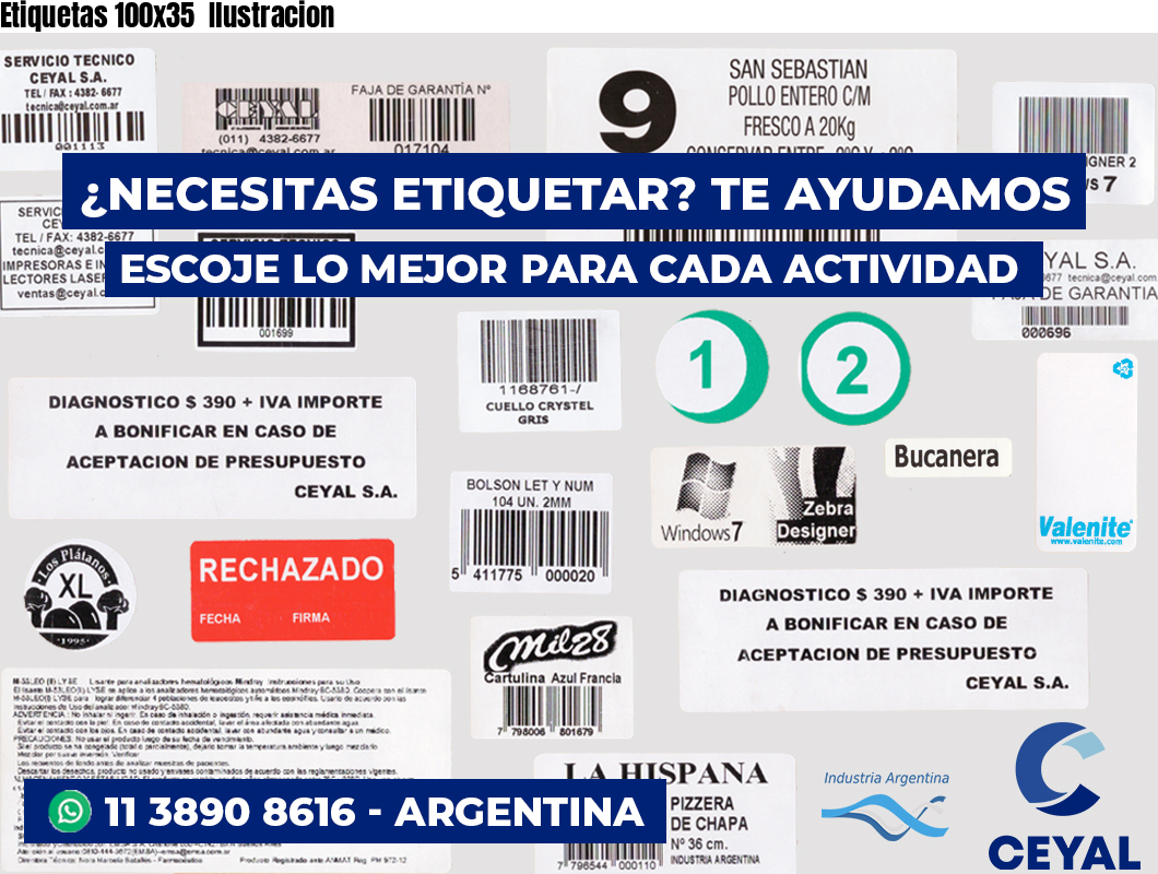 Etiquetas 100x35 Ilustracion