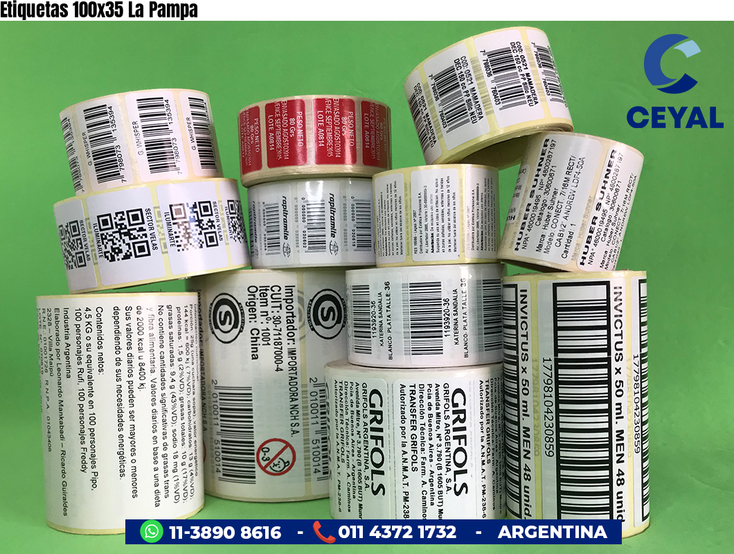 Etiquetas 100x35 La Pampa